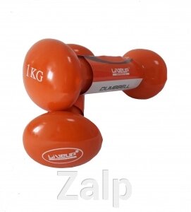 Гантелі вінілові пара LiveUp VINYL DUMBBELL EGG HEAD від компанії Zalp - фото 1