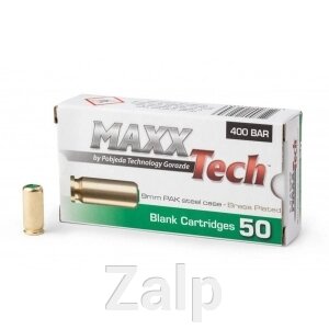 Холості патрони MAXXTech 9 mm P. A. K. Brass поштучно від компанії Zalp - фото 1