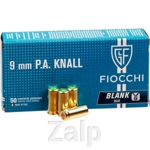 Патрони неодружені Fiocchi 9 мм Р. А. - 25 шт. від компанії Zalp - фото 1