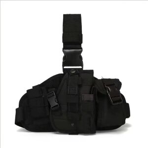 Кобура стегнова з кишенями Molle універсальна Oxford 900D Black