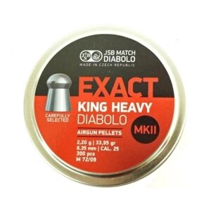 JSB King Heavy MKII, 6,35 мм, 2,2 г, 350 шт