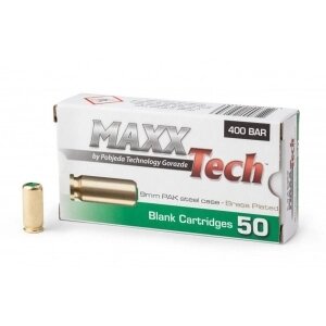 Неодружені патрони MAXXTech 9 mm P. A. K. Brass 50 шт