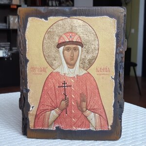 Ікона Улянія великомучениця, дошка зістарена ручної роботи з дубовими шпонками, розмір 18*14,5, висота 2см