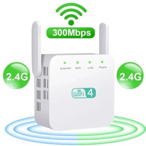 Wi-fi ретранслятор для wi-fi роутера до 300 мб/с 2,4 gb