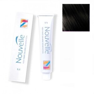 Крем-фарба для волосся Nouvelle Hair Color 1 чорний 100 мл