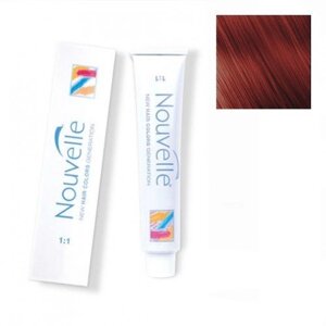 Крем-фарба для волосся Nouvelle Hair Color 7.44 яскравий мідно-русявий 100 мл