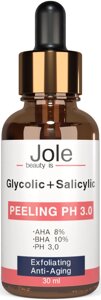 Пілінг з гліколевою та саліциловою кислотами Jole Glycolic+Salicilic pH3 Peeling 30ml