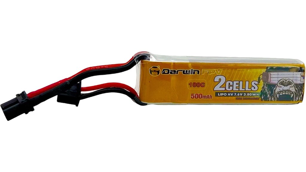 Акумуляторна батарея для дрону 500mAh 2S 7.6V FPV DarwinFPV 100C XT30 для дронів TinyApe25 HD від компанії Wondertech - фото 1