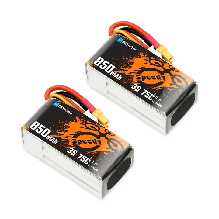 Акумуляторна батарея для дрону BETAFPV 850mAh 3S 75C Lipo Battery (2 шт. від компанії Wondertech - фото 1