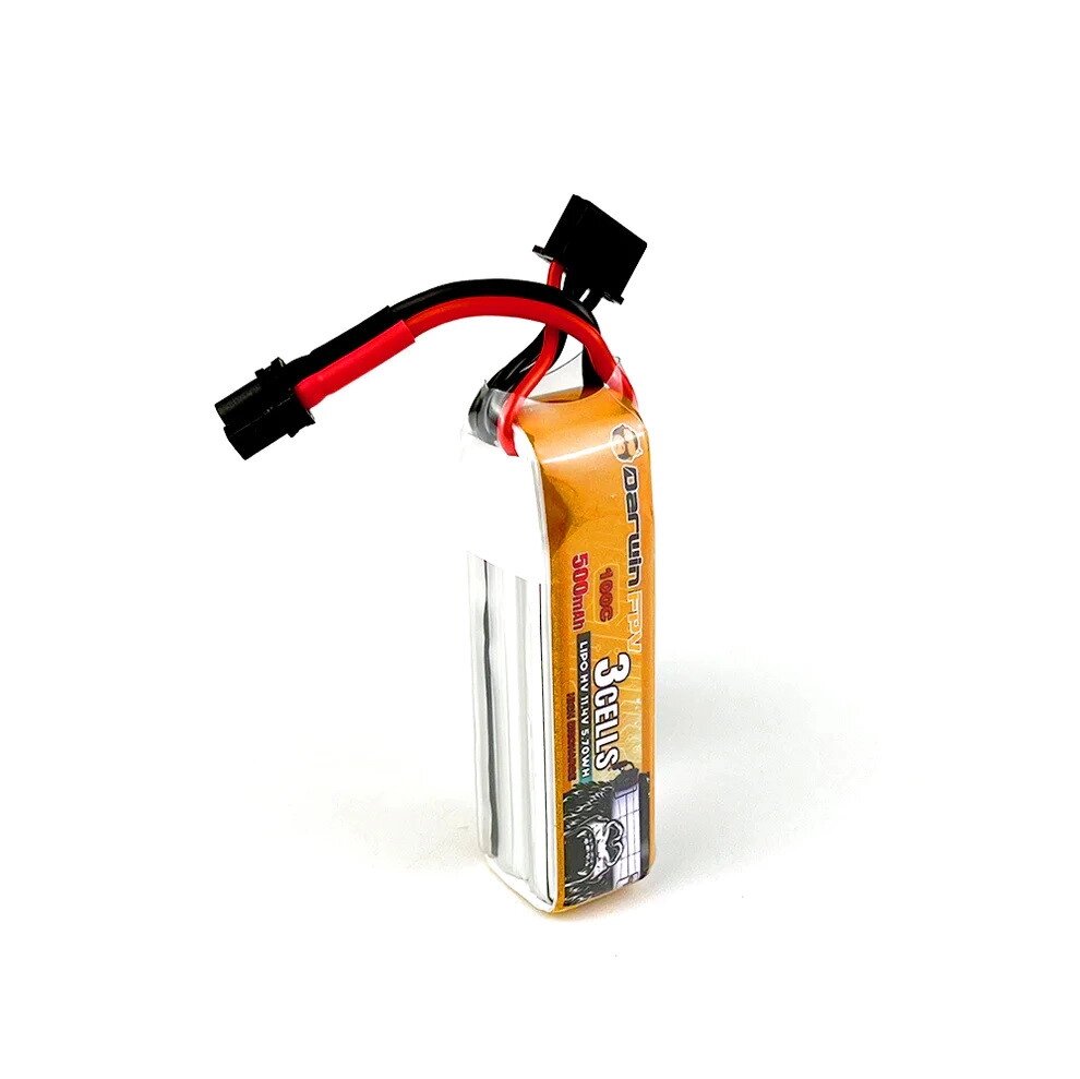 Акумуляторна батарея для FPV дронів DarwinFPV 3S 500 mAh 11.4V 100C, батарея для квадрокоптера від компанії Wondertech - фото 1