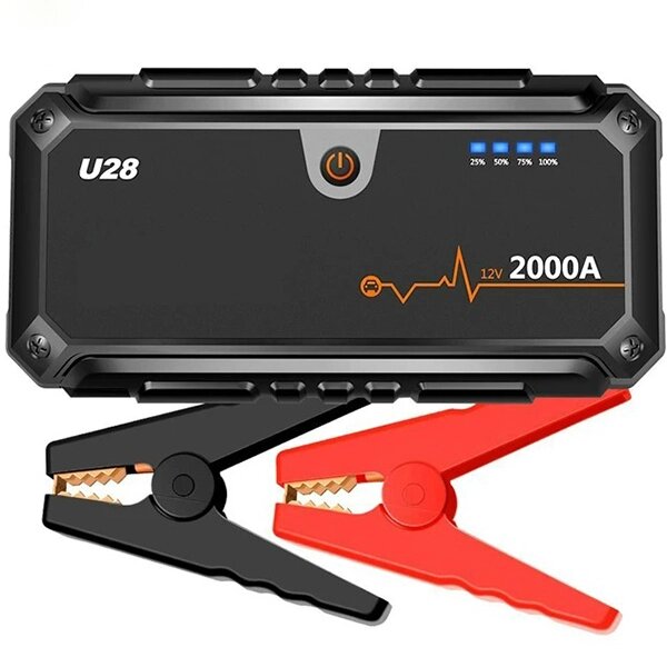 Автомобільний пусковий зарядний пристрій (бустер) Jump Starter Wondertech WTST001 U28, 2000А, павербанк 20000 мАг до від компанії Wondertech - фото 1