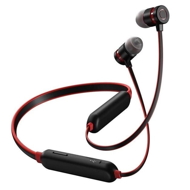 Бездротові вакуумні Bluetooth навушники Remax RX-S100 Black/Red від компанії Wondertech - фото 1