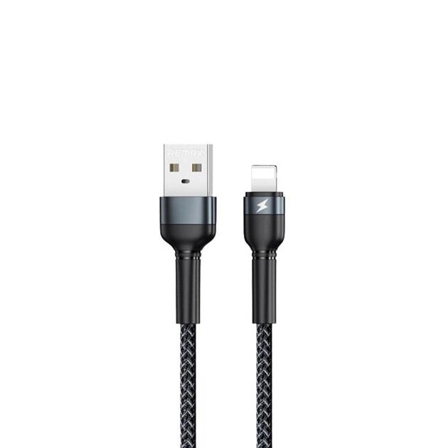 Дата кабель для заряджання айфонів USB - Lightning 8-pin REMAX Jany RC-124i Чорний (1м) від компанії Wondertech - фото 1