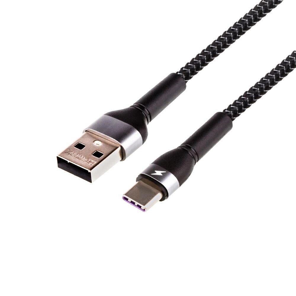 Кабель для зарядки телефону Remax Jany USB 2.0 to Type-C 2.4A 1м Black (RC-124a) Шнур передачі даних від компанії Wondertech - фото 1