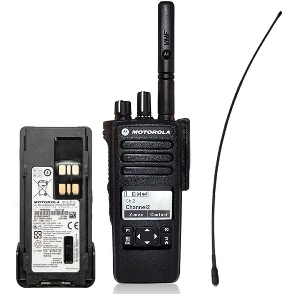 Комплект оригінальна цифрова радіостанція Motorola DP4600e VHF AES-256 шифрування з додатковим акумулятором від компанії Wondertech - фото 1