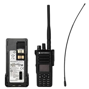 Комплект оригінальної цифрової радіостанції Motorola MotoTRBO DP4800e VHF AES-256 шифрування + 1 акумулятор та 47см