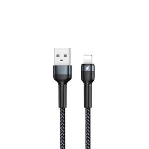 Дата кабель для заряджання айфонів USB - Lightning 8-pin REMAX Jany RC-124i Чорний (1м)