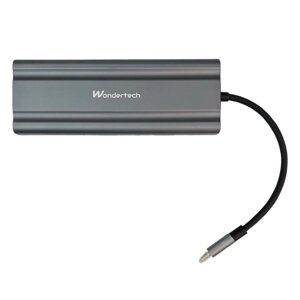 Концентратор Wondertech WT00586 Type-C Hub 10-в-1 для ноутбуків: 4x USB 3.0, 1x USB 2.0, HDMI, VGA, SD/TF, 3,5 мм jack