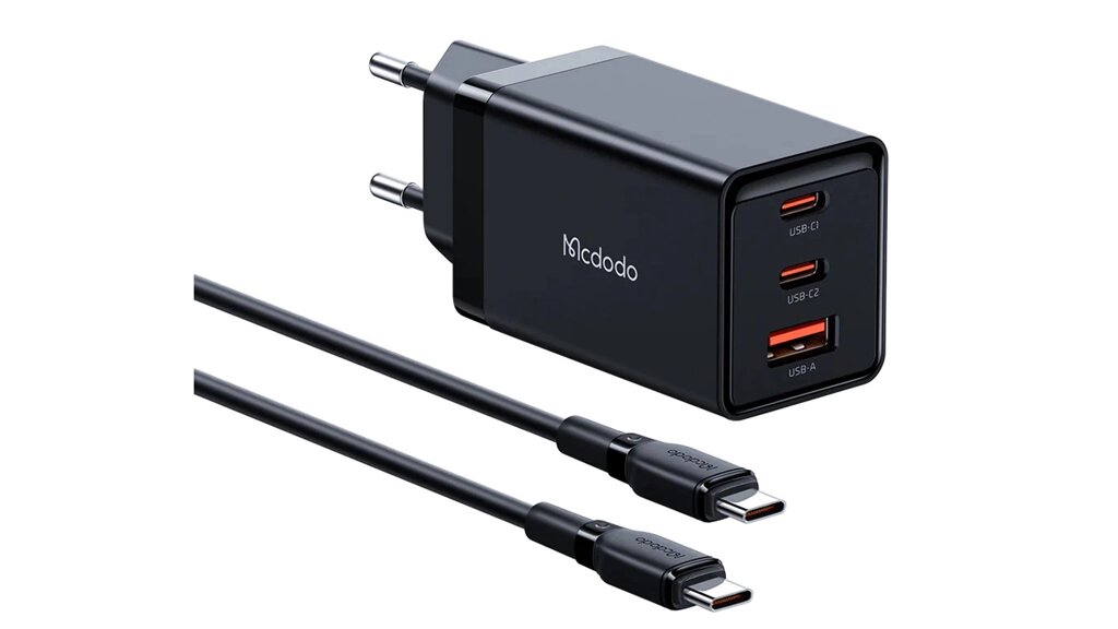 Зарядний пристрій Mcdodo GaN5 Pro Mini Fast Charger 65W 2м (CH-1542) Black від компанії Wondertech - фото 1