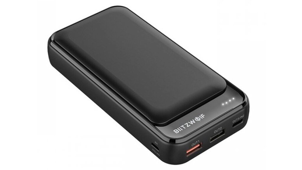 Зовнішній акумулятор (Power Bank) BlitzWolf BW-P11 20000 mAh 18W PD USB-C+QC Black від компанії Wondertech - фото 1