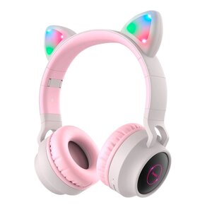 Бездротові Bluetooth навушники HOCO W27, Pink/Gray, Box