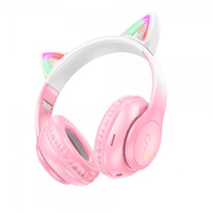 Бездротові Bluetooth навушники HOCO W42, White/Pink, Box