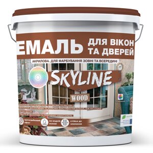 Емаль акрилова Для Вікон та Дверей SkyLine Wood Біла 3 л