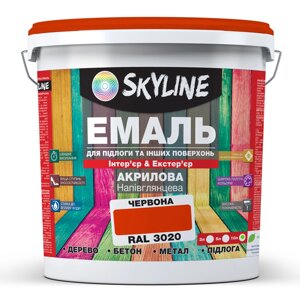 Емаль для підлоги SkyLine Червоний RAL 3020 10 л