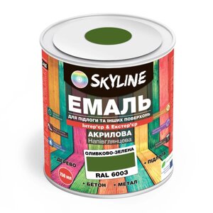 Емаль для підлоги SkyLine Оливково-зелена RAL 6003 0.75 л