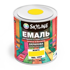 Емаль для підлоги SkyLine Жовтий RAL 1021 0.75 л