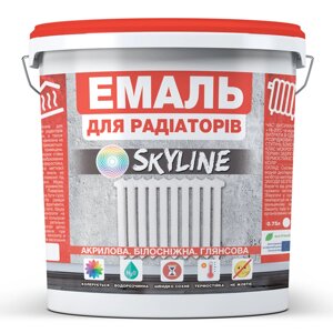 Емаль Для Радіаторів акрилова термостійка глянсова SkyLine 10 л Біла