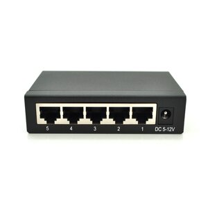 Комутатор Dinkia DS-1005P 5 портів Ethernet 10/100 Мбіт / сек, без БП, BOX