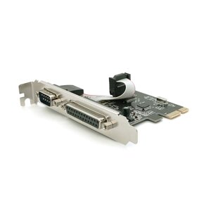 Контролер PCI-е =RS232 ( 9pin ) + LPT (25pin), TX382A, BOX