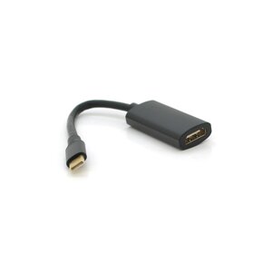 Конвертер Type-C ( тато ) / HDMI ( мама ), 15cm, круглий , Black-gray