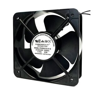 Кулер для охолодження серверних БП FP-20060EX-S1-B DC sleeve fan 2pin під пайку - 200 * 200 * 60мм, 220V/0,43A, 2600об / хв,