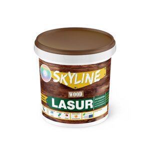 Лазур декоративно-захисна для обробки дерева LASUR Wood SkyLine Безбарвна 0.4 л