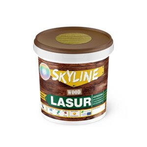 Лазур декоративно-захисна для обробки дерева LASUR Wood SkyLine Дуб світлий 0.4 л