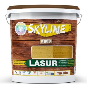 Лазур декоративно-захисна для обробки дерева LASUR Wood SkyLine Тік 10л