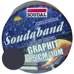 Стрічка бітумна герметизуюча SOUDABAND Графіт 7.5см/10м