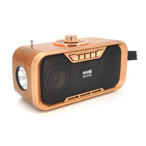 Радіо з ліхтариком NS-S270-S, FM/AM/SW радіо + Solar, Входи: TFcard, USB, Wireless speaker, Bluetooth, Black, Box