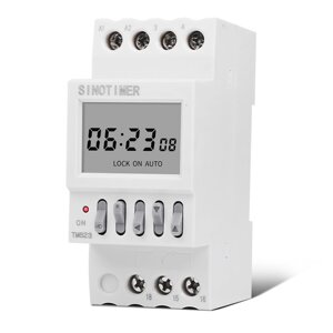 Реле часу Sinotimer TM623, на DIN-рейку, РК-екран, програмований, 16А, 220V, 82х68х35мм