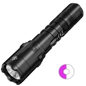 Тактичний ручний ліхтар Nitecore P20UV v2 з білим та ультрафіолетовим світлом