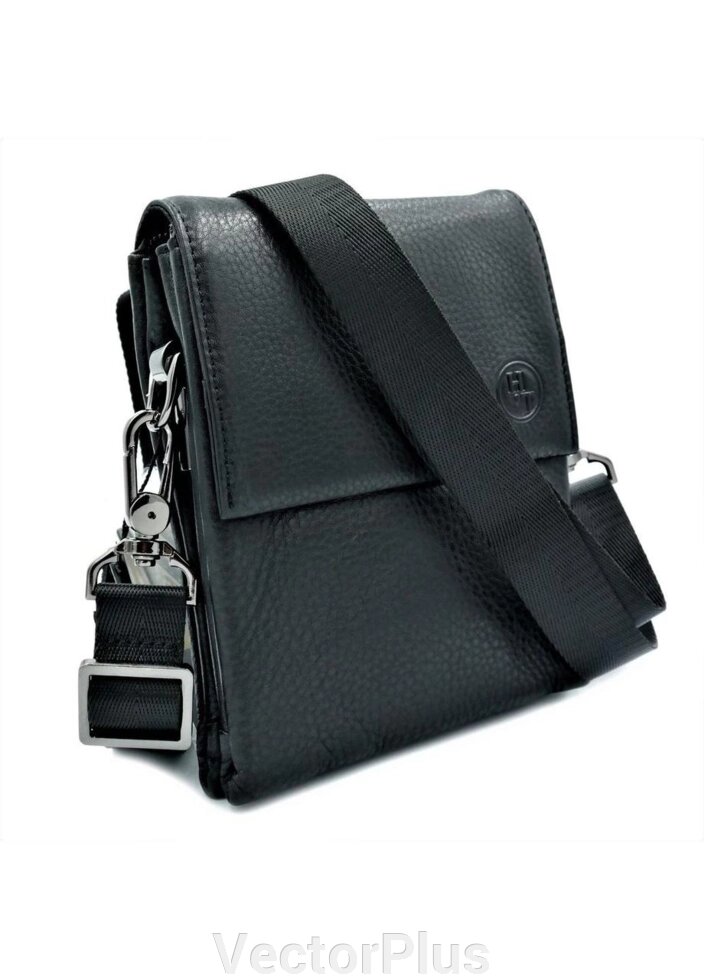 Чоловіча шкіряна сумка H. T.Leather Black Color Skl85-296483 від компанії VectorPlus - фото 1