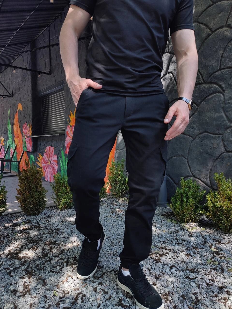 Чоловічі штани NAVI CARGO колір чорний нар. L 438037 від компанії VectorPlus - фото 1