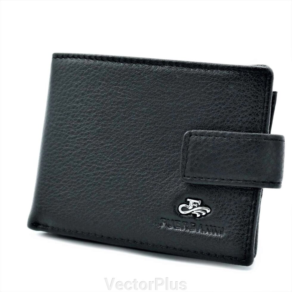 Чоловічий шкіряний гаманець чорний 296539 від компанії VectorPlus - фото 1