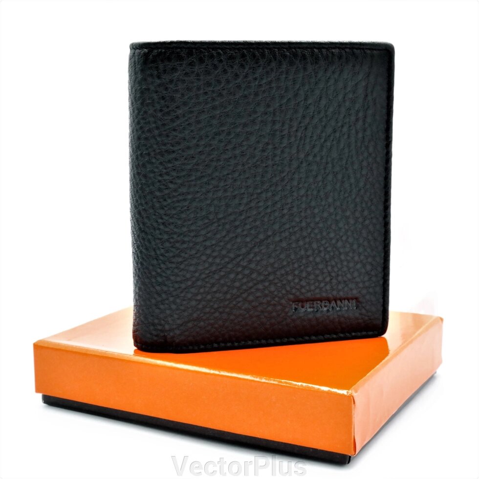 Чоловічий шкіряний гаманець чорний 296549 від компанії VectorPlus - фото 1