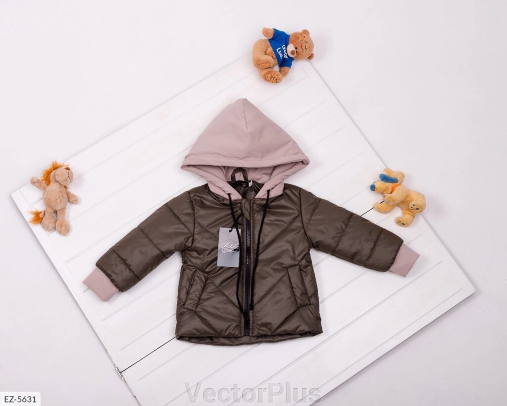 Дитяча демі куртка кольори хакі r. 98 374160 від компанії VectorPlus - фото 1