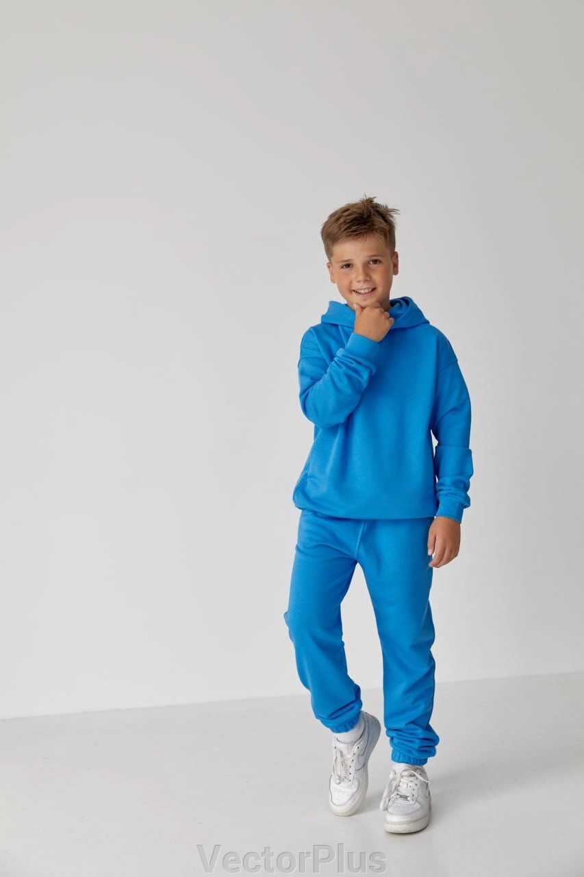 Дитячий спортивний костюм для хлопчика блакитний нар. 110 439840 від компанії VectorPlus - фото 1