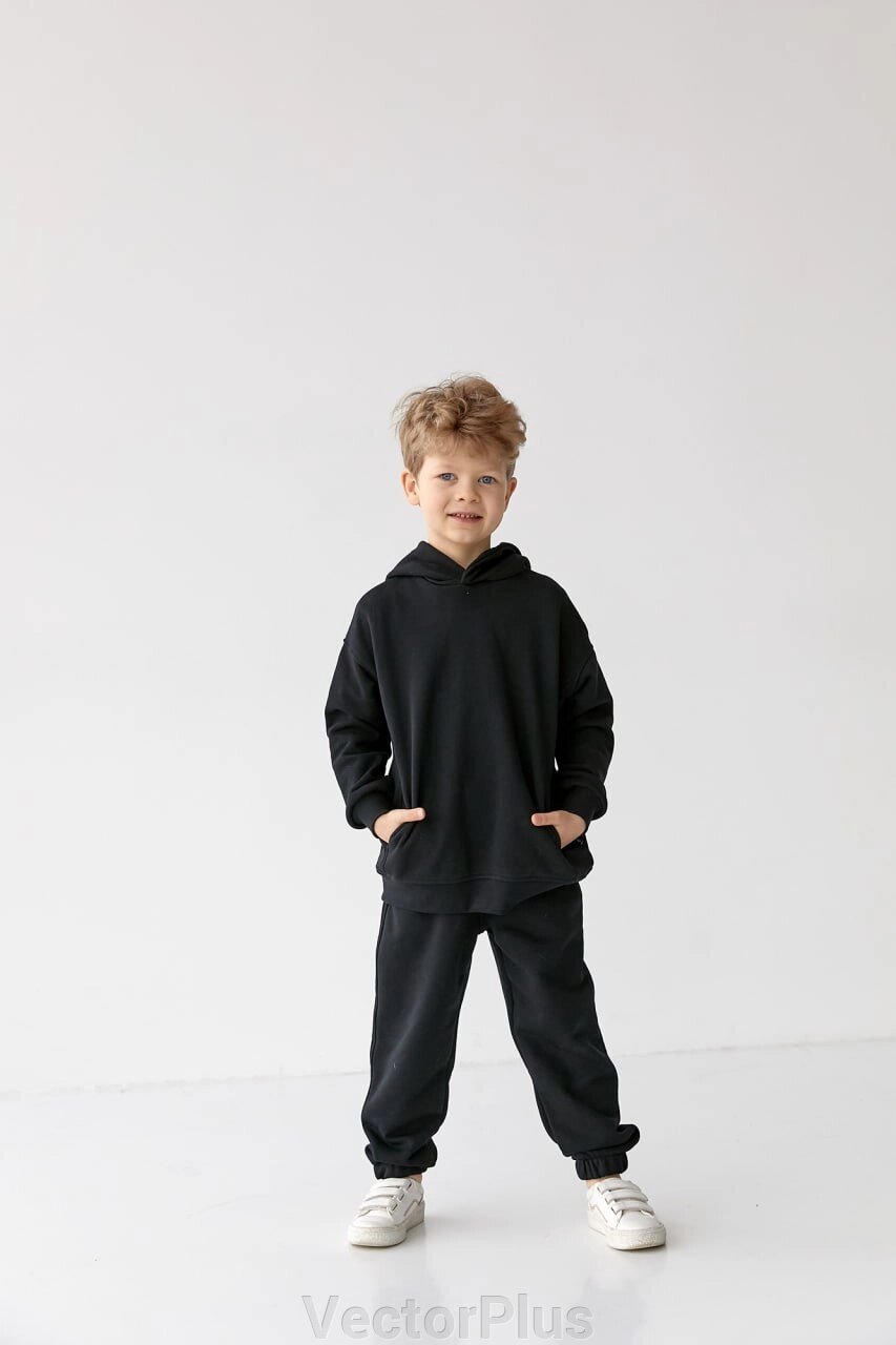 Дитячий спортивний костюм для хлопчика чорний нар. 110 439844 від компанії VectorPlus - фото 1
