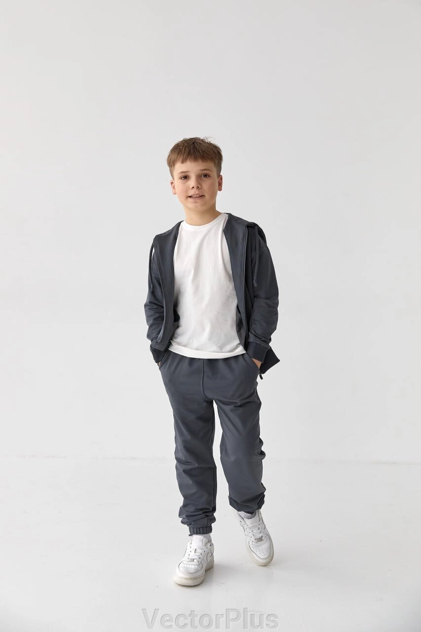 Дитячий трек -костюм для хлопчика графіту 408473 від компанії VectorPlus - фото 1